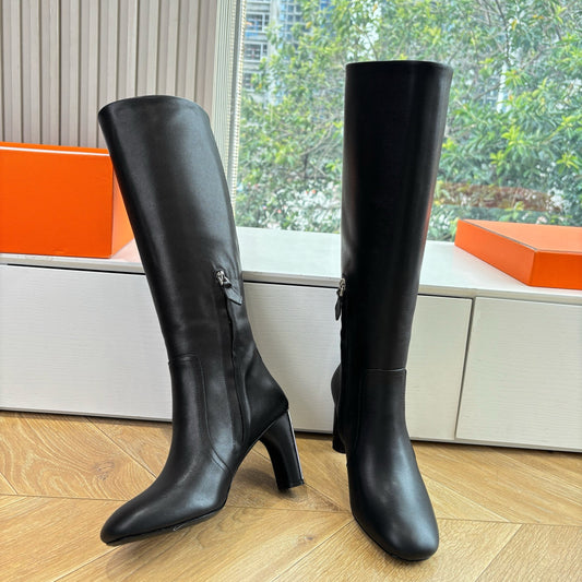 HM Lisa Long Boot 55mm Black Cowhide 548771