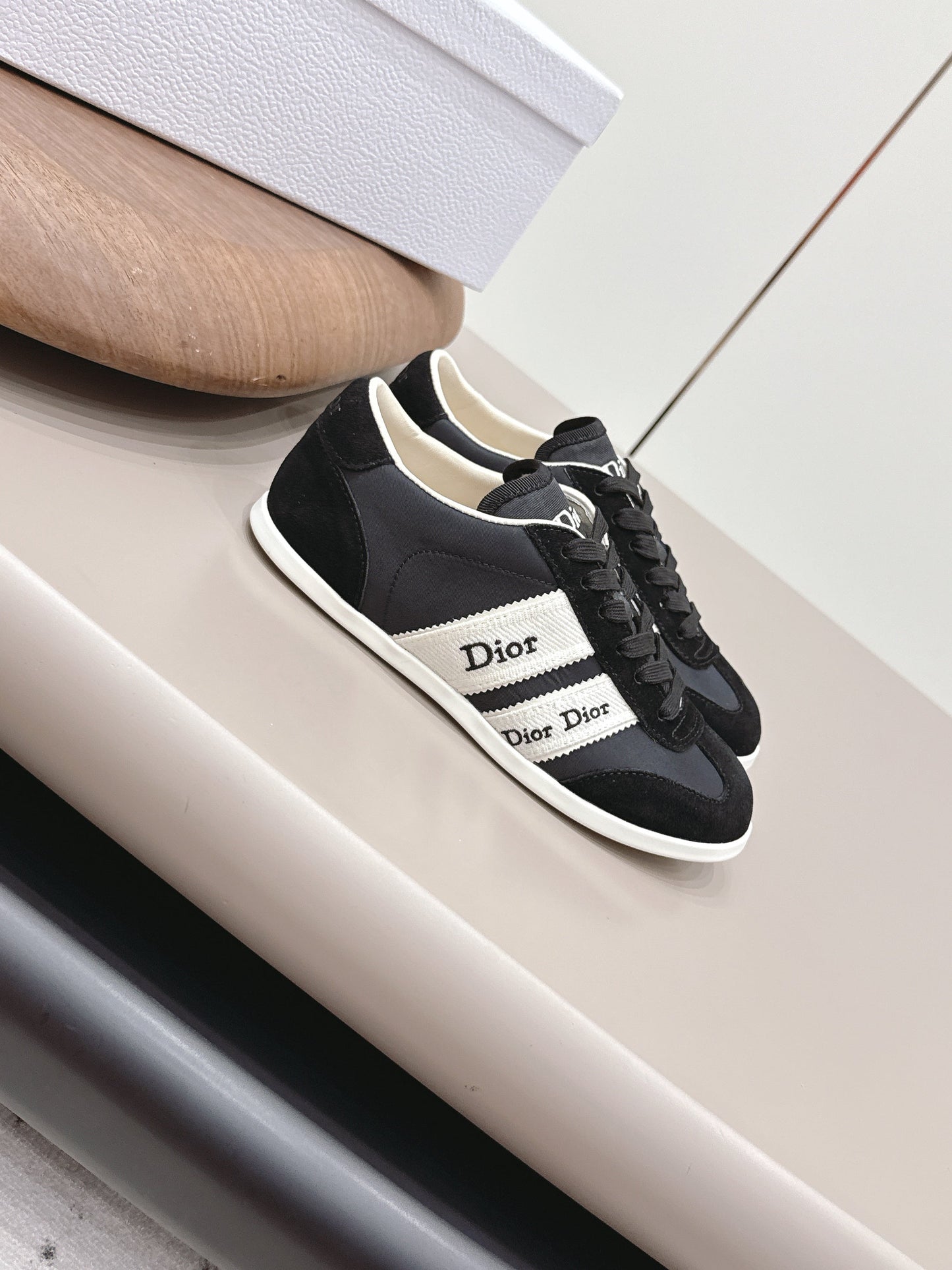 CD 26A Casual Sneakers Black Lycra Fabric Suede 739336