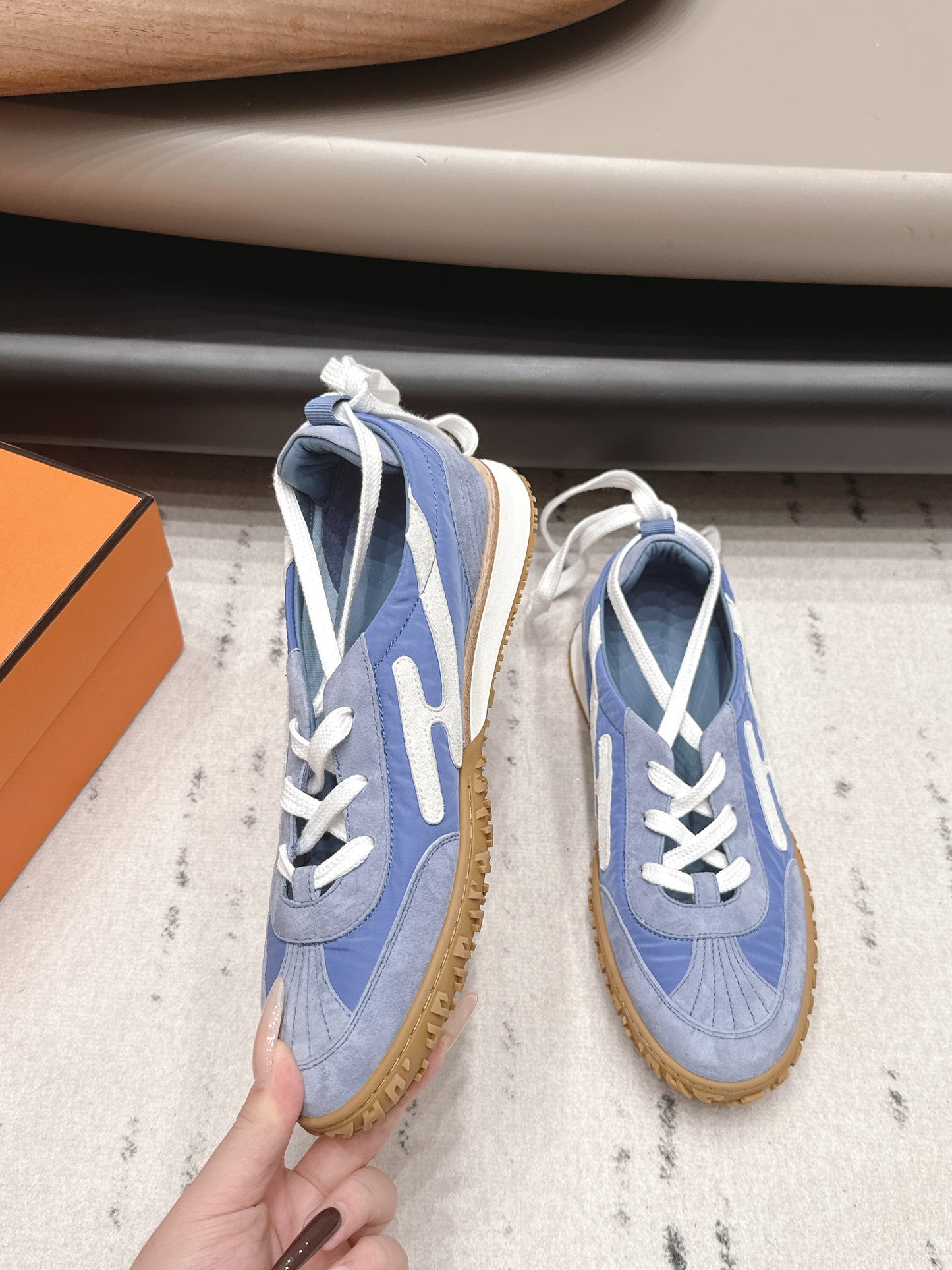 HM 26s Mascot Sneakers Blue Suede Lambskin 905302