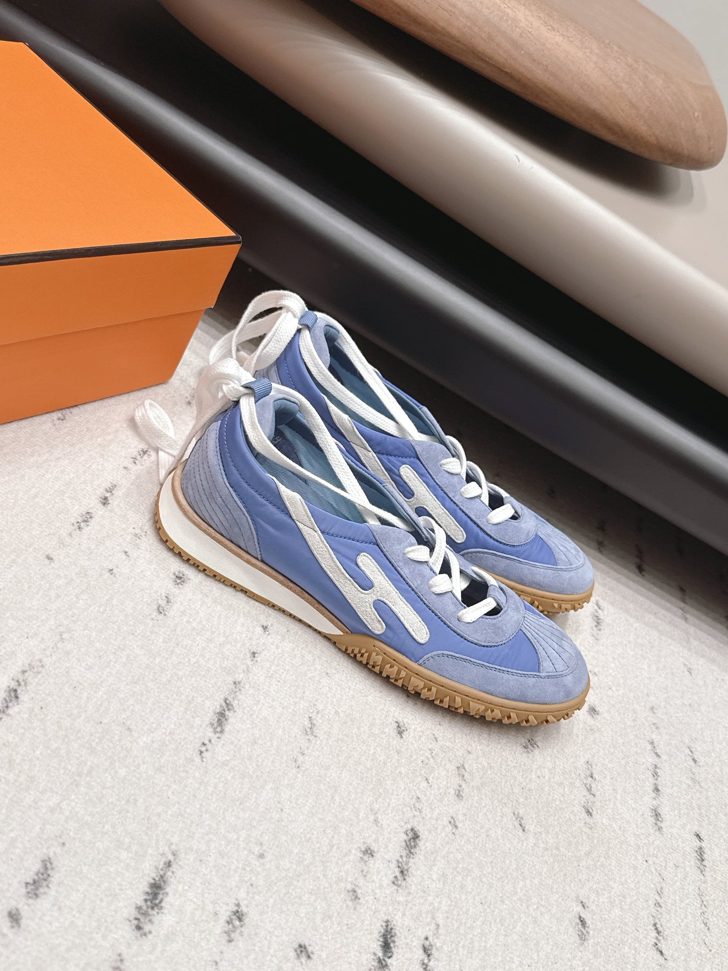 HM 26s Mascot Sneakers Blue Suede Lambskin 905302
