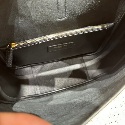 YSL Shoulder Bag 23cm Black Gold Cowhide