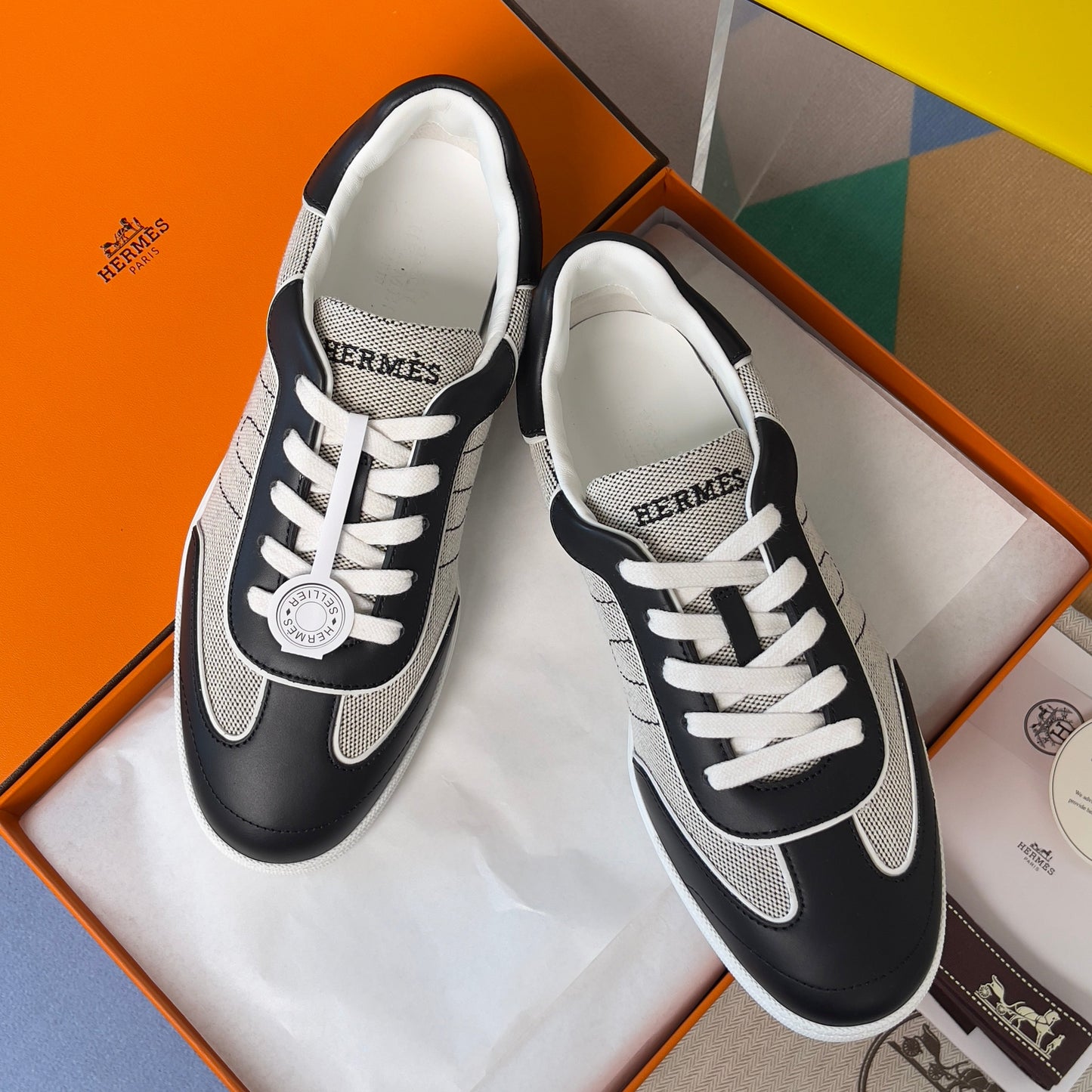 HM Match Sneaker Grey mix Black Sheepskin Canvas 609038