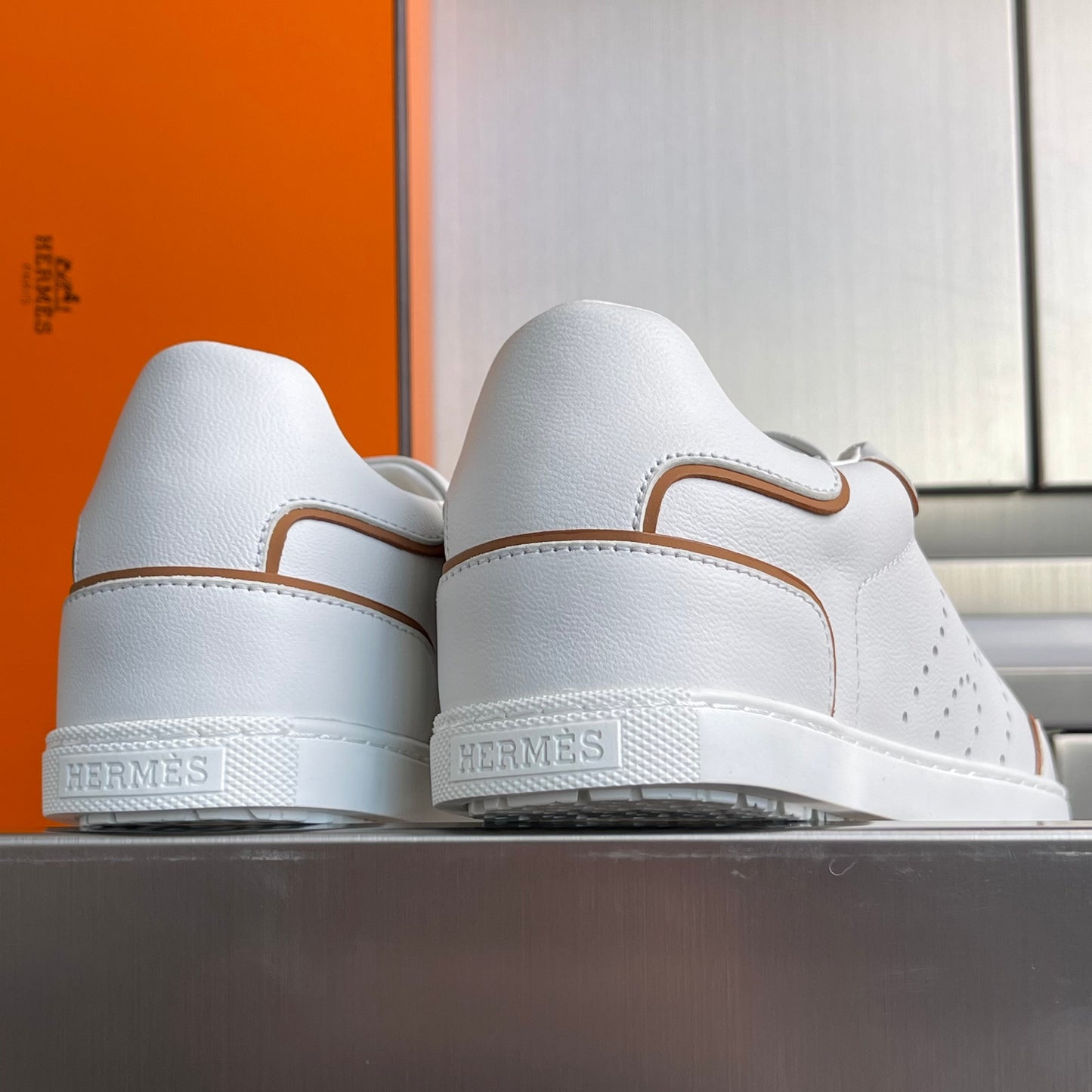 HM Match Sneaker White mix Brown Sheepskin 609040