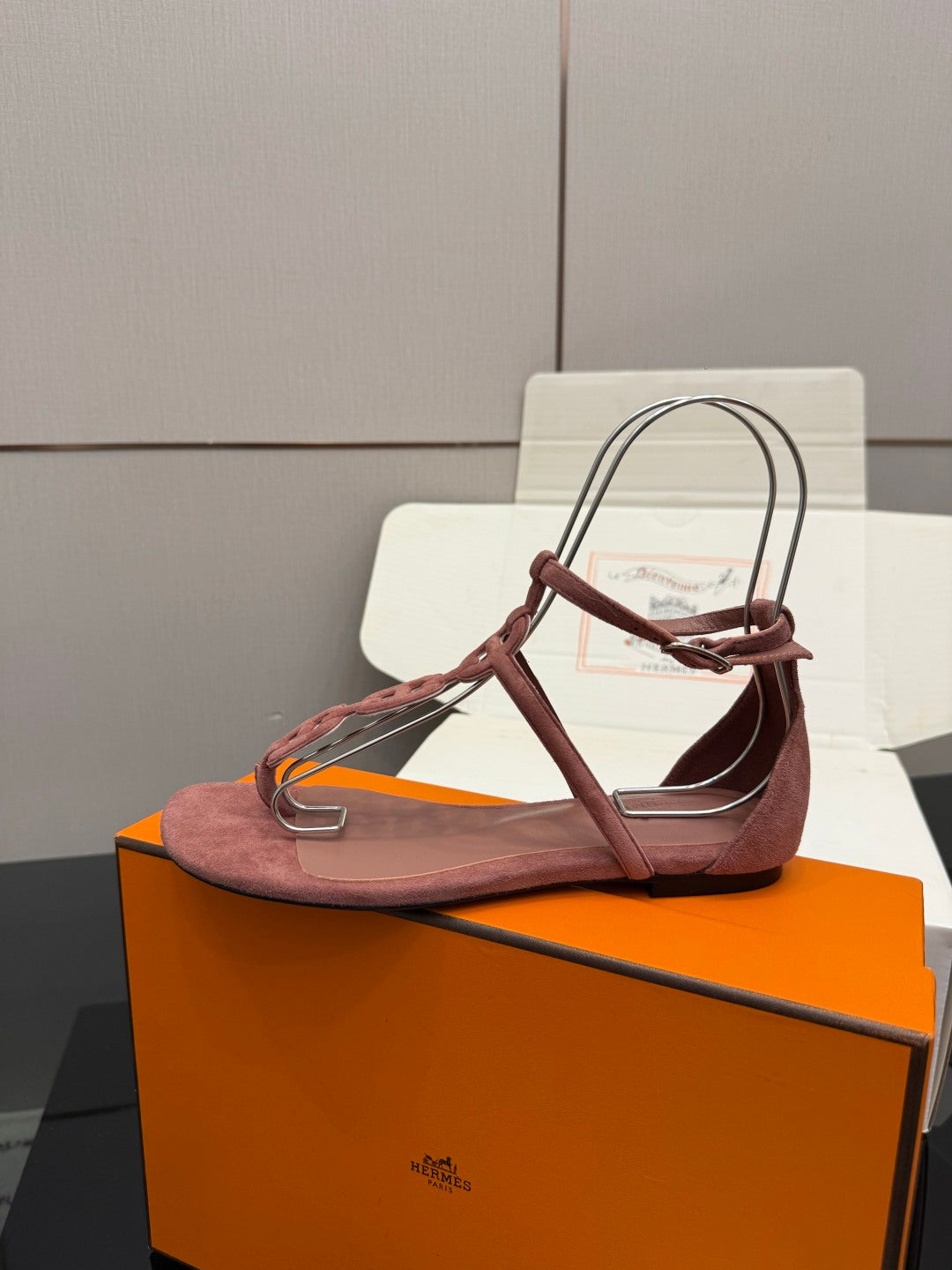 HM Milos Sandal Rust Rose Suede 829167