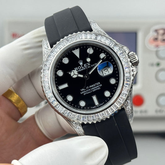 Rolex Yacht-Master 42mm Black Dial Diamond Bezel