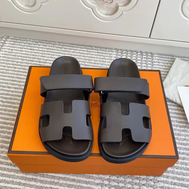 HM 2026 Velcro Slippers Dark Chocolate Sheepskin 667464