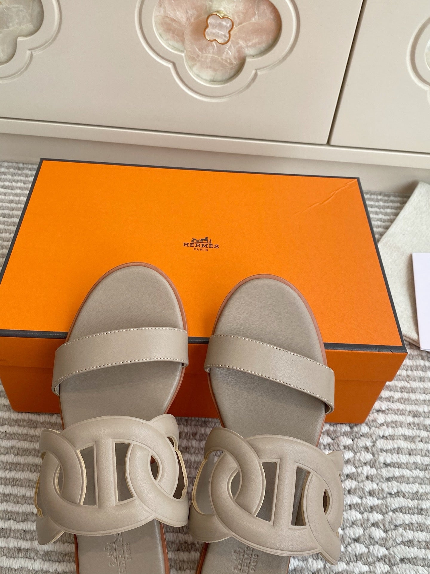 HM Lagune Sandal Light Taupe Leather 776550
