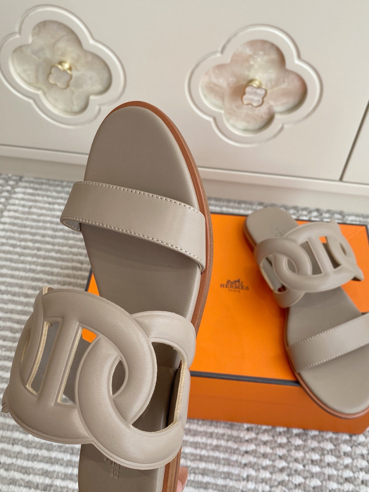 HM Lagune Sandal Light Taupe Leather 776550