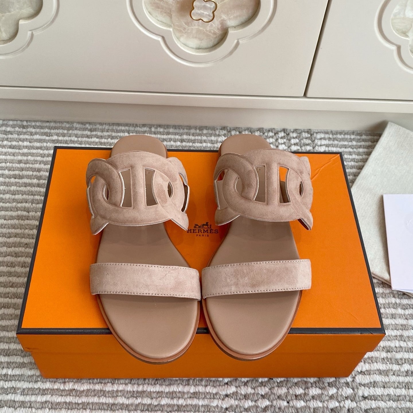 HM Lagune Sandal Light Khahi Suede 776538