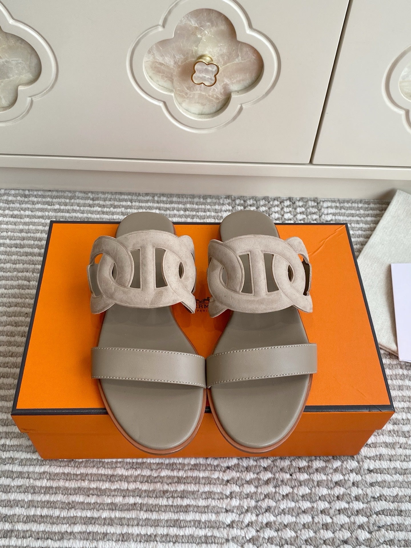 HM Lagune Sandal Taupe Suede 776542