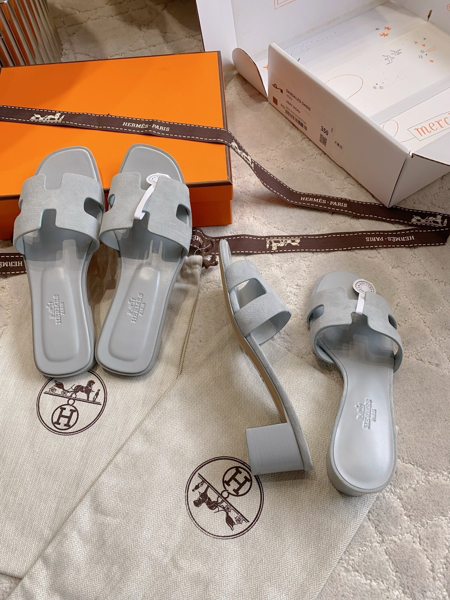 HM 26s Oran Sandal Grey Suede 724293