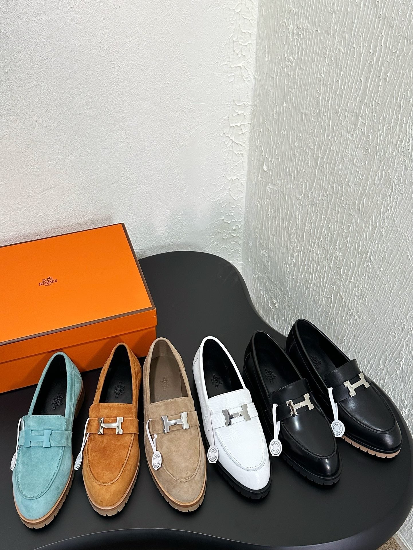 HM Faubourg Loafer 30mm Black Color Cowhide 960935