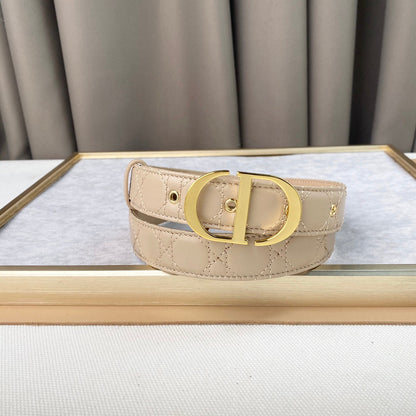 DIOR 25S BELT 30 MM IN BEIGE CALFSKIN 564811