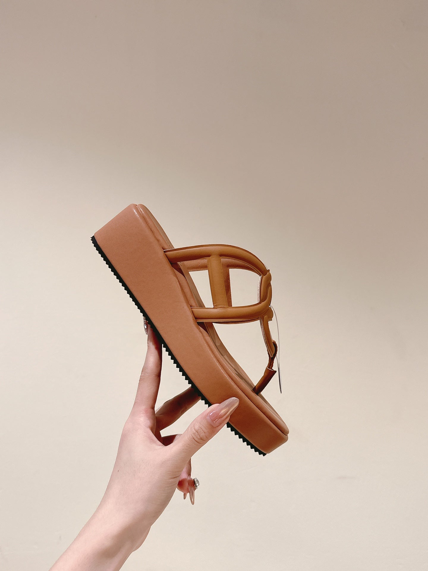 HM  Gipsy  Sandals 50mm Light muted browns Sheepskin 484752
