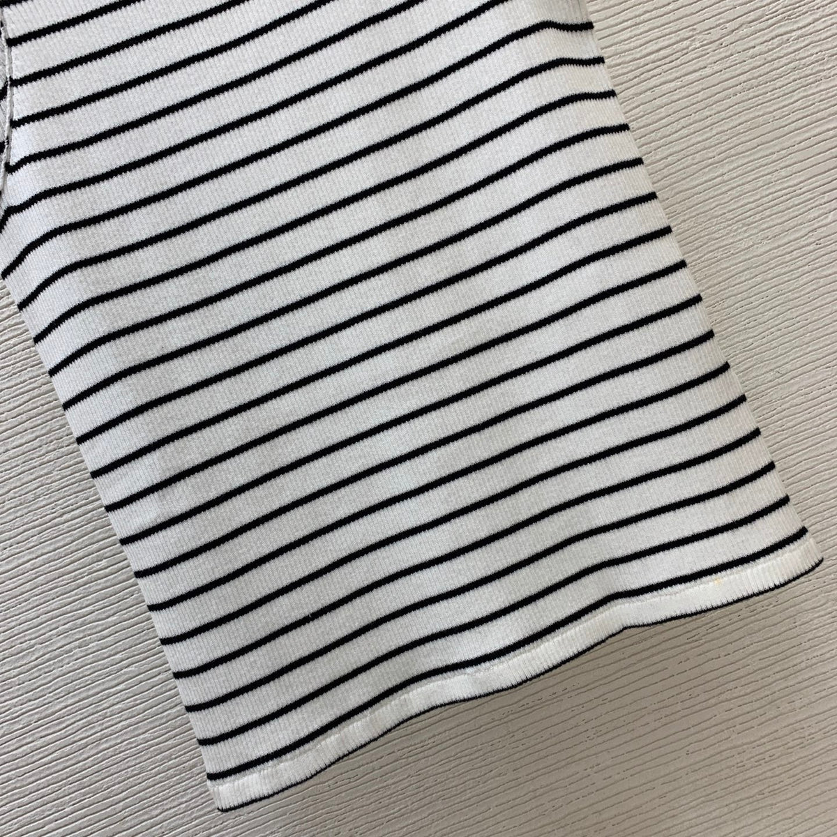 Celine 26s Slim Fit Stretch Knit Vest Black White Cotton 406351