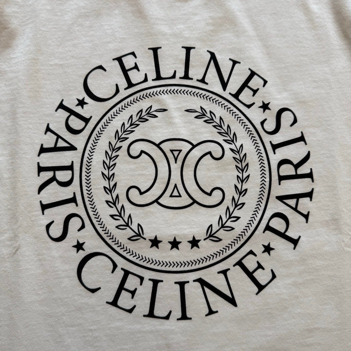 Celine SS26  Printed Short-Sleeve Tee White Cotton 350453