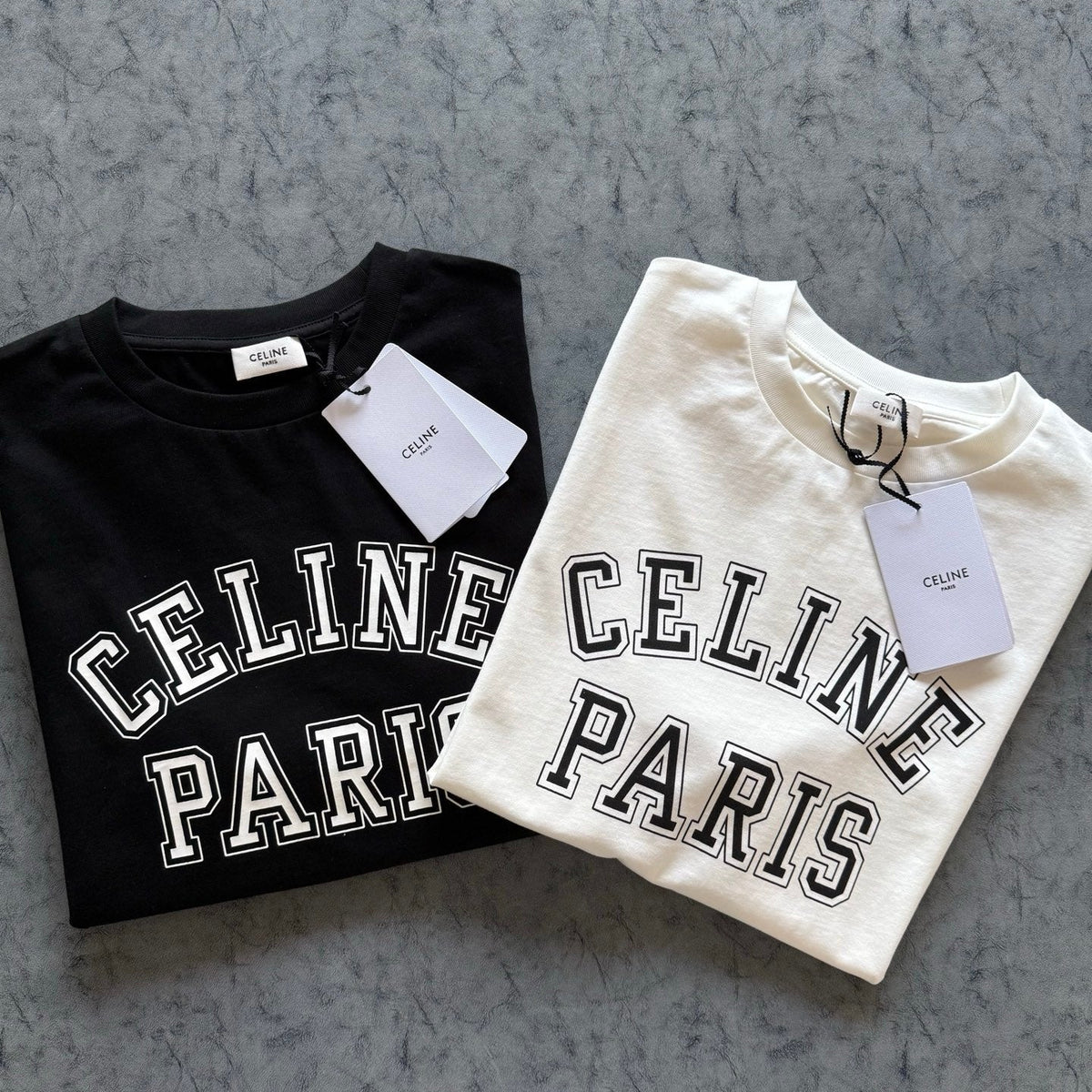 Celine SS26 Letter Print Short-Sleeve Tee Cotton 350456