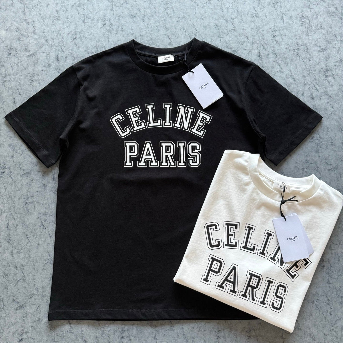 Celine SS26 Letter Print Short-Sleeve Tee Cotton 350456
