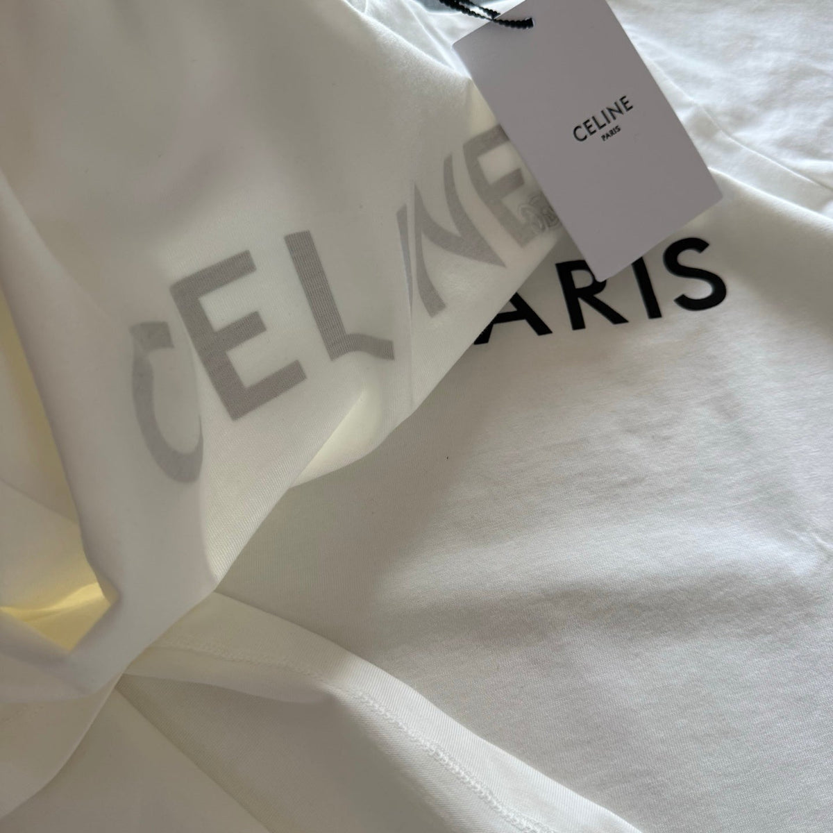 Celine SS26 Double Layered T-Shirt White  Cotton 350462