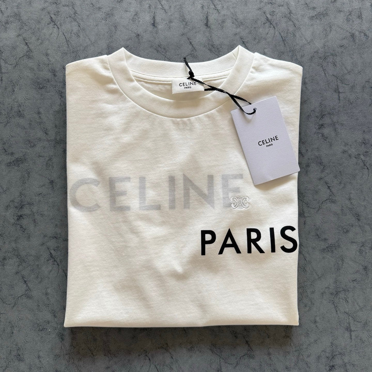 Celine SS26 Double Layered T-Shirt White  Cotton 350462
