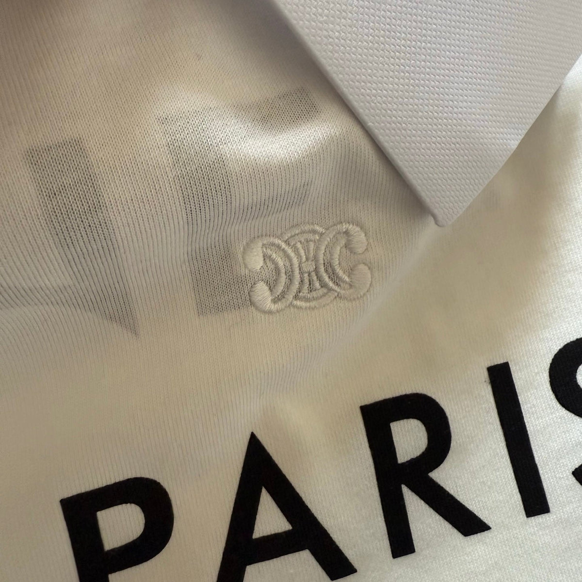 Celine SS26 Double Layered T-Shirt White  Cotton 350462