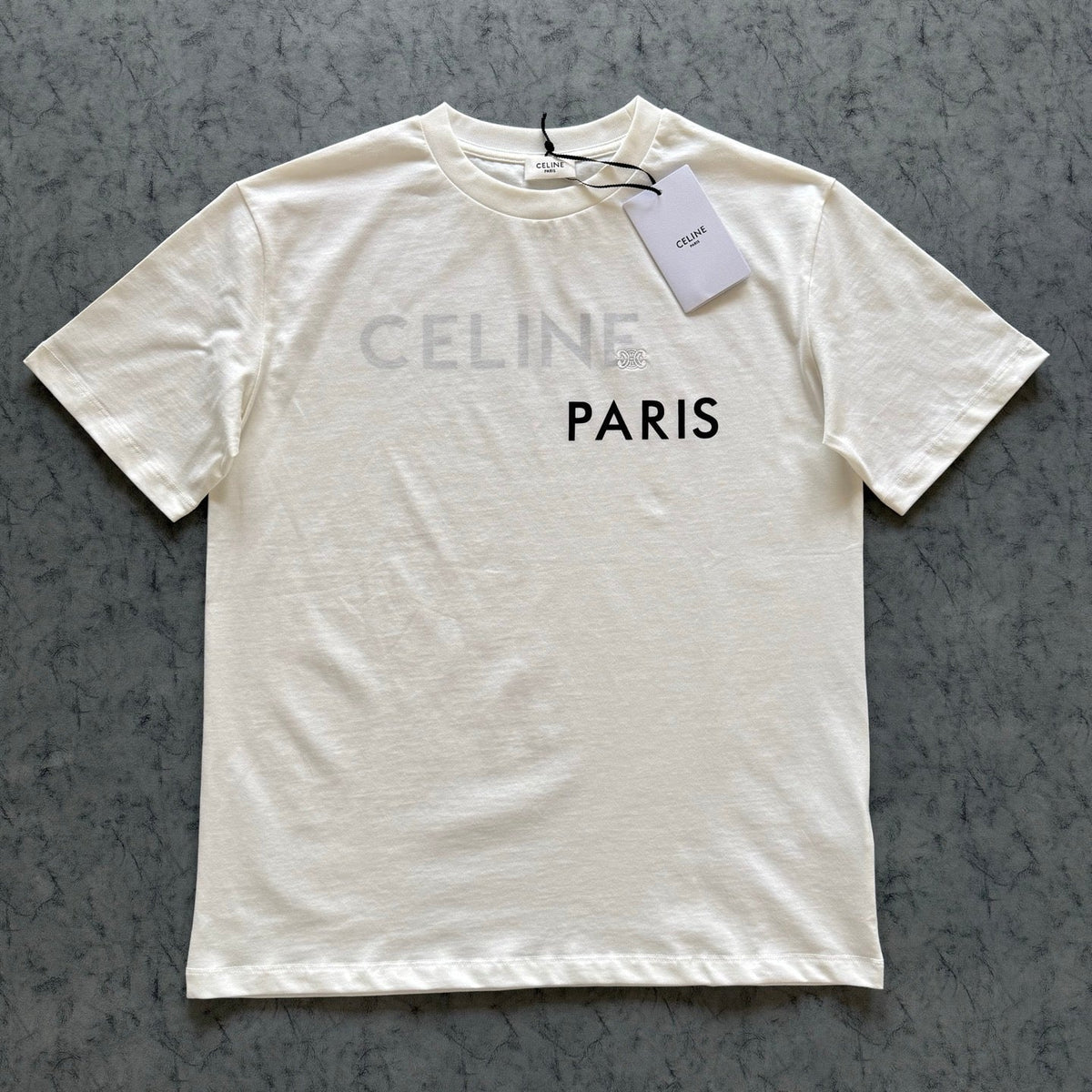Celine SS26 Double Layered T-Shirt White  Cotton 350462