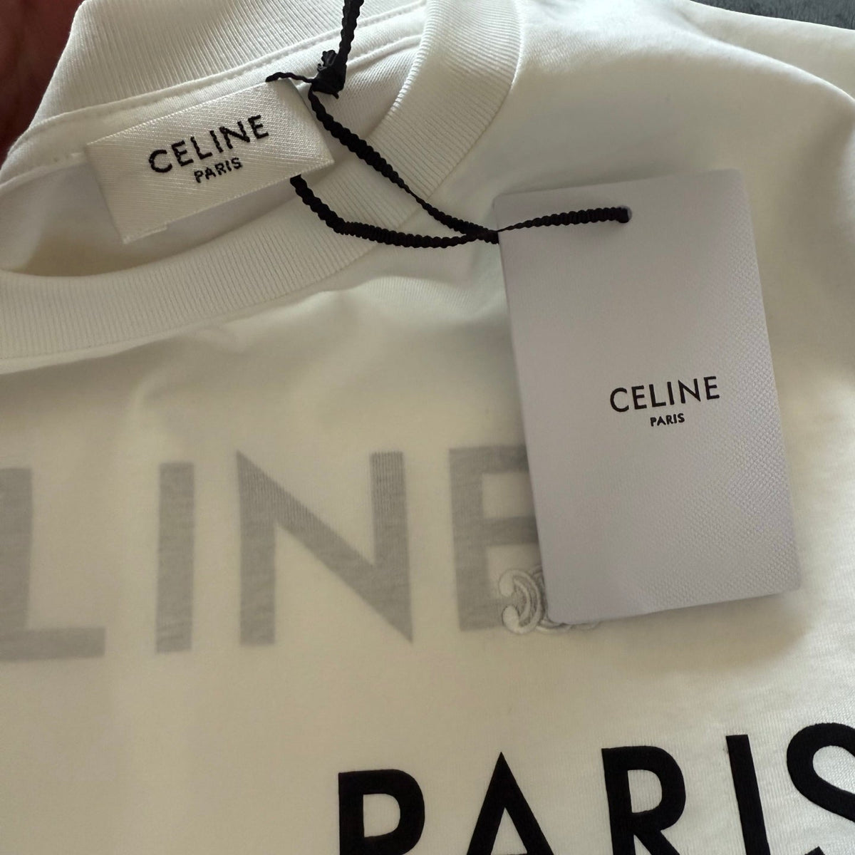 Celine SS26 Double Layered T-Shirt White  Cotton 350462
