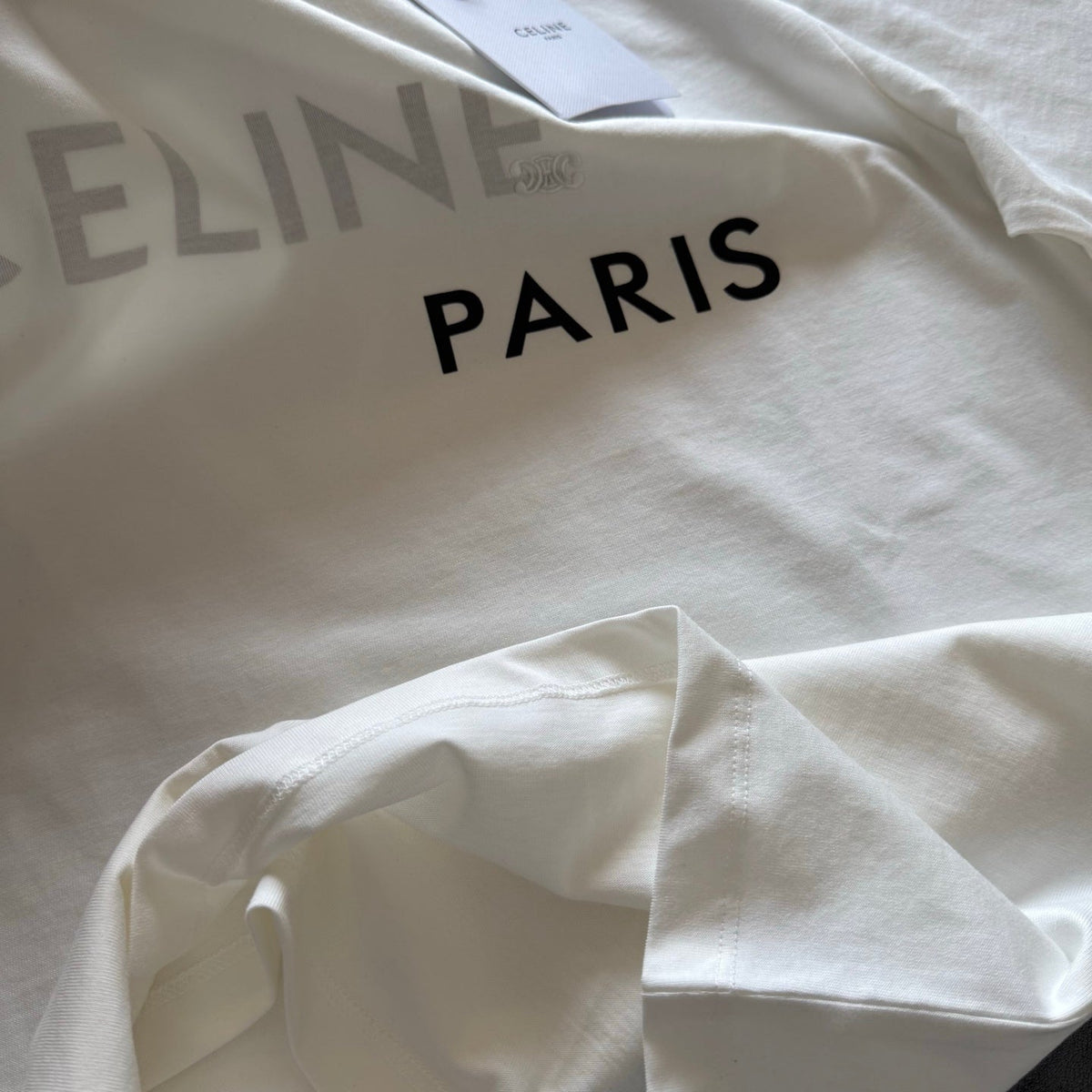 Celine SS26 Double Layered T-Shirt White  Cotton 350462