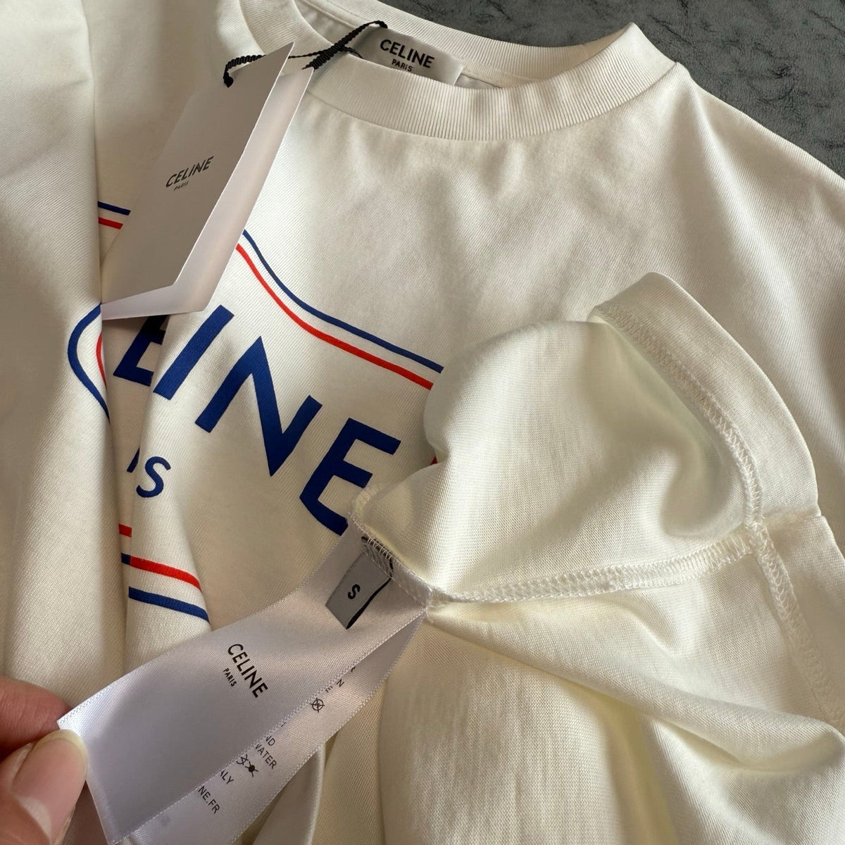 Celine SS26 Print Short-Sleeve Tee Cotton 350471