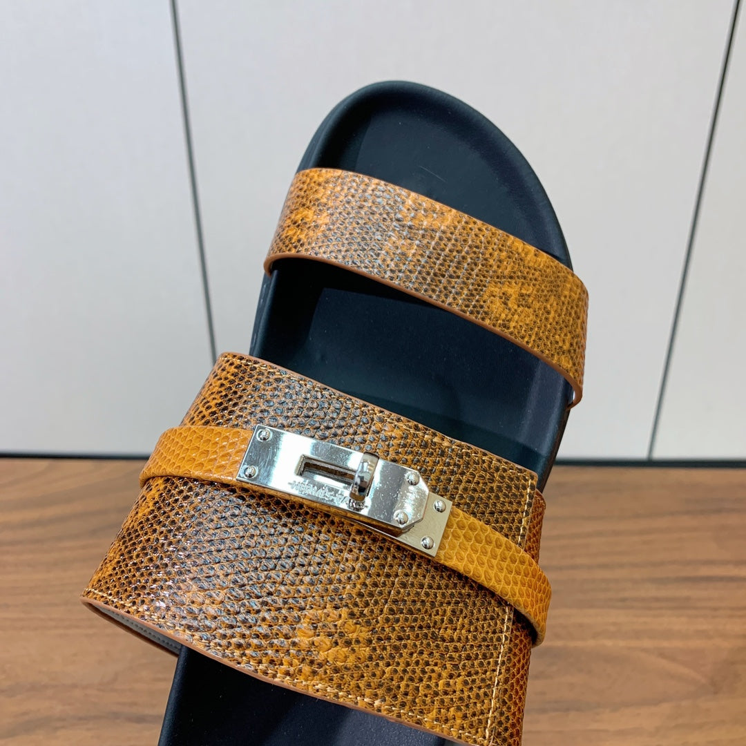 HM Jackson Sandal Brown Cowhide 294065