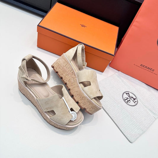 HM Luce 30 Sandal 65mm Light Beige Suede 622759