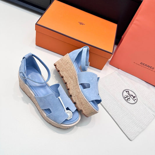 HM Luce 30 Sandal 65mm Light Blue Suede 622760