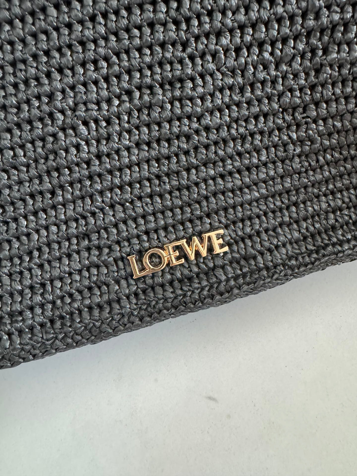 Loewe Medium Ola Bag 26 Black Raffia