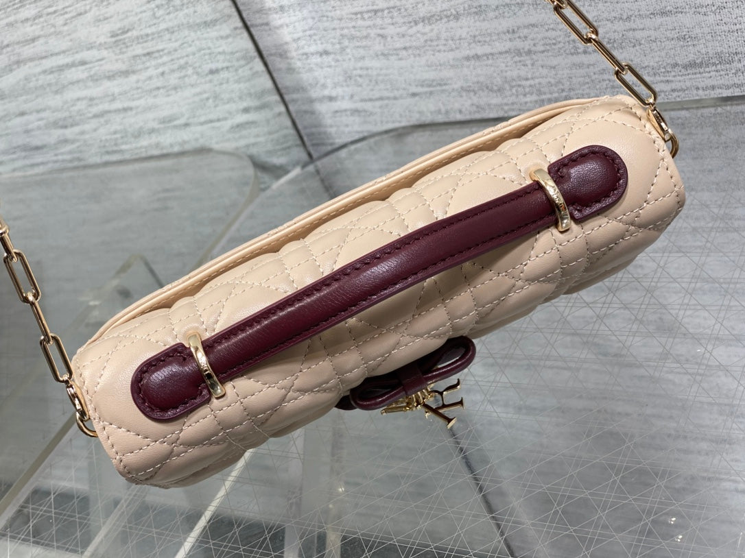 Dior 2026 My Dior Mini Bag Two-Tone Trench and Hermitage Red Lambskin 284083