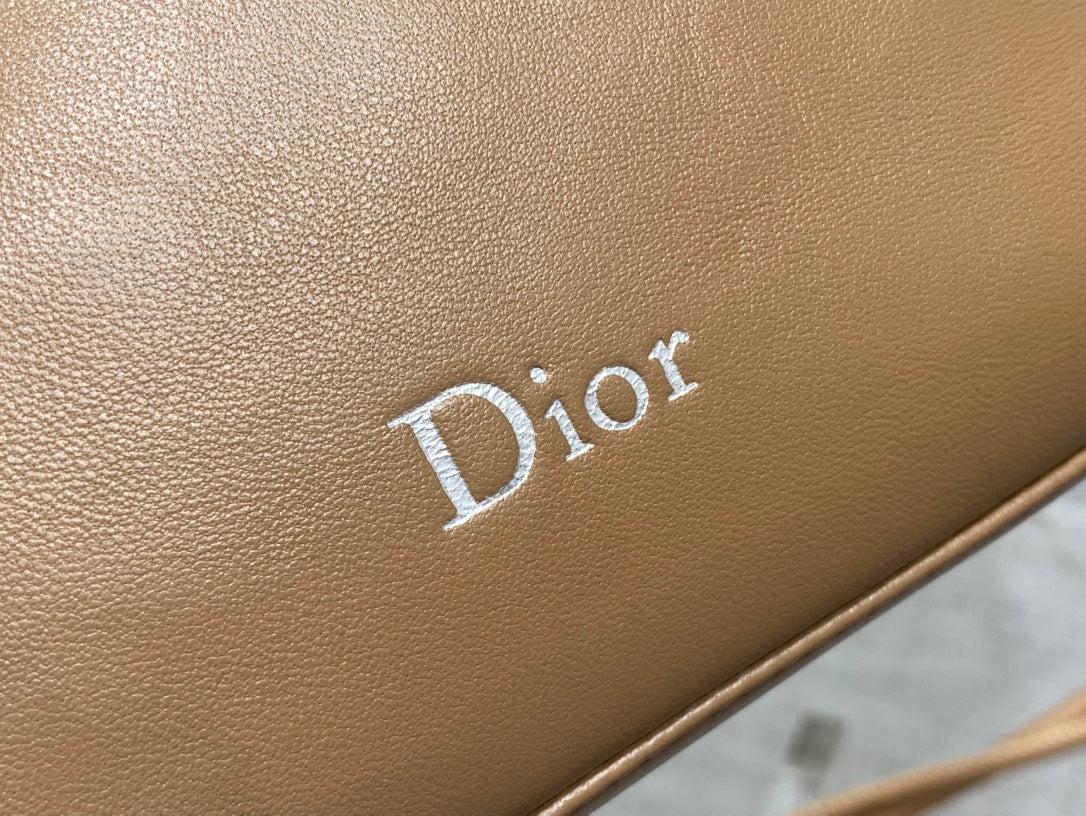 Dior 2026 Bow Pouch 20cm Camel Lambskin 286631