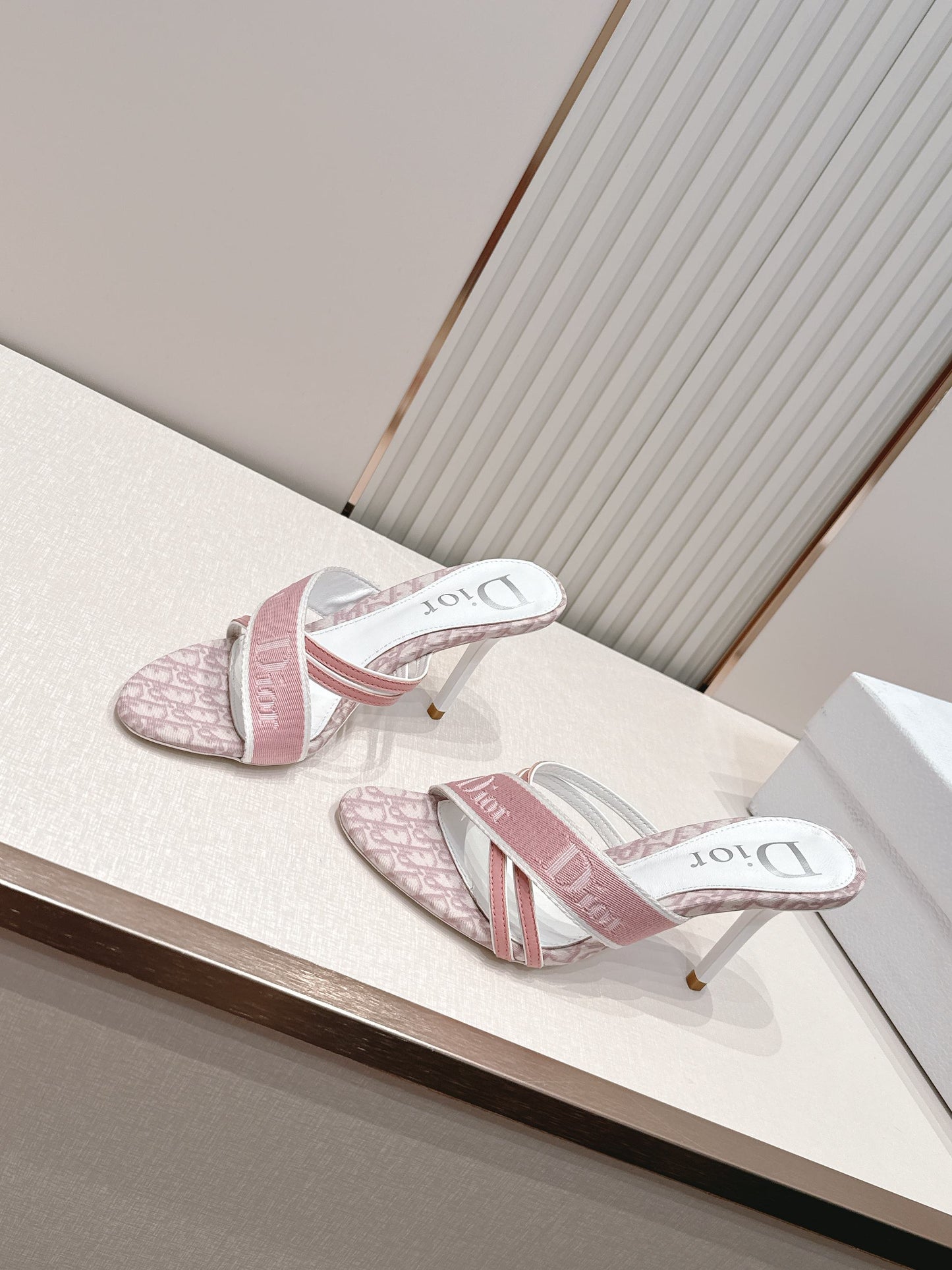 Dior 2026 Monogram Sandal 85mm Canvas Leather 844325