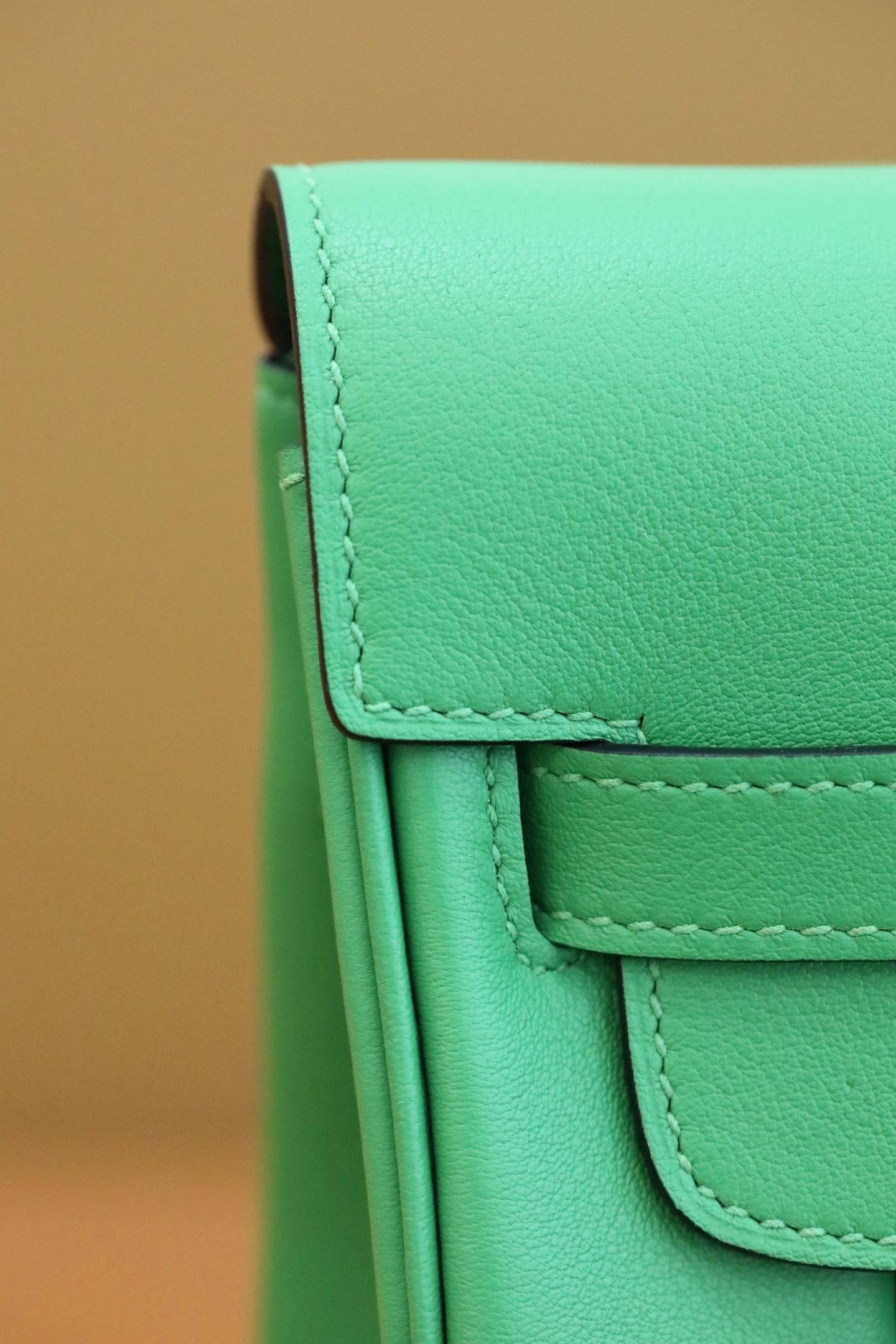 HM Berline Bag 28cm Green Calfskin 284547 (Production time: 25 days)