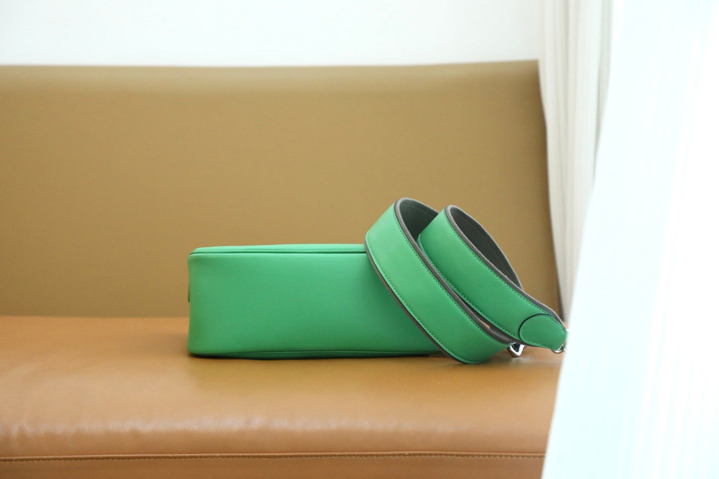 HM Berline Bag 28cm Green Calfskin 284547 (Production time: 25 days)