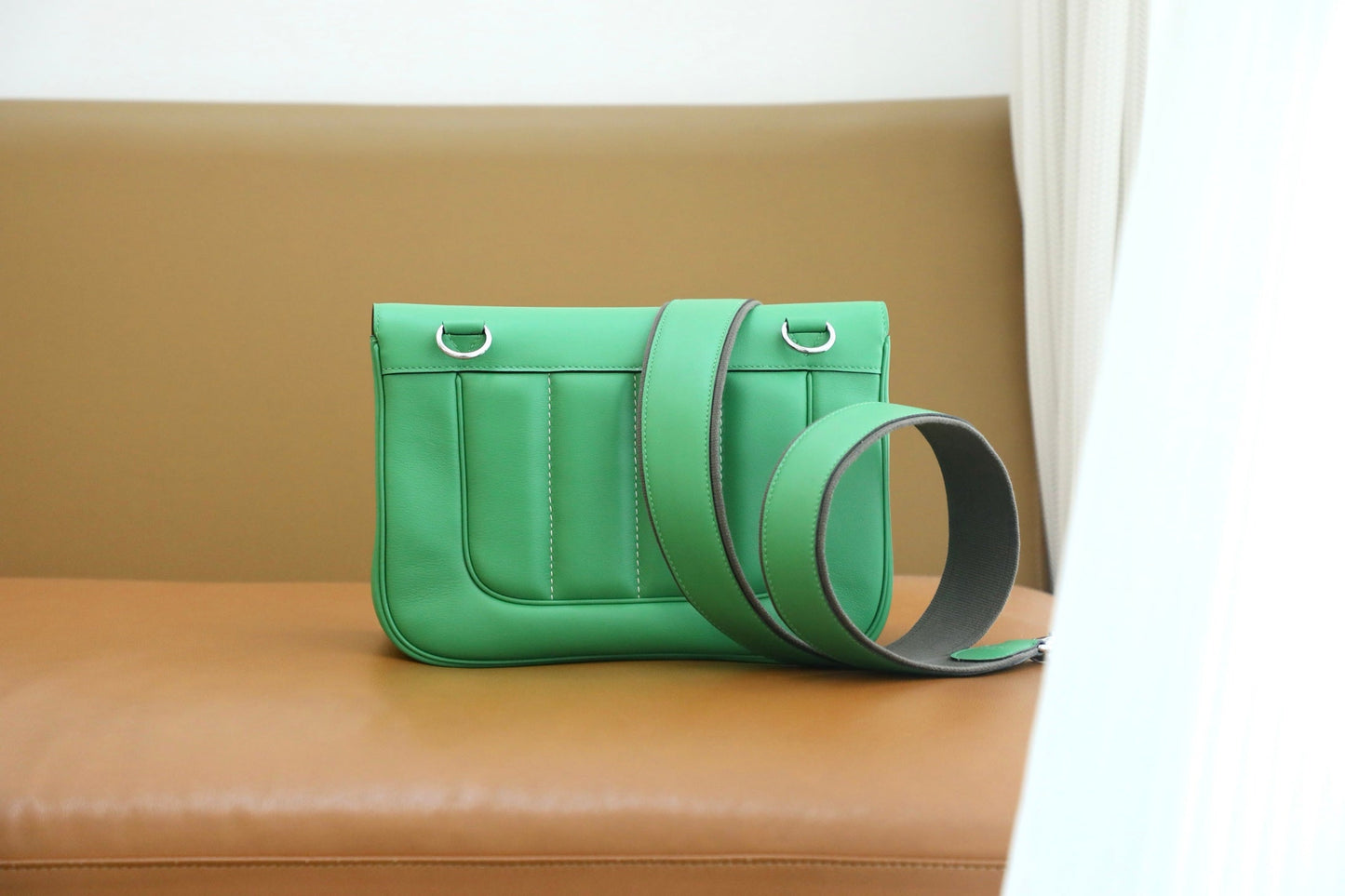 HM Berline Bag 28cm Green Calfskin 284547 (Production time: 25 days)