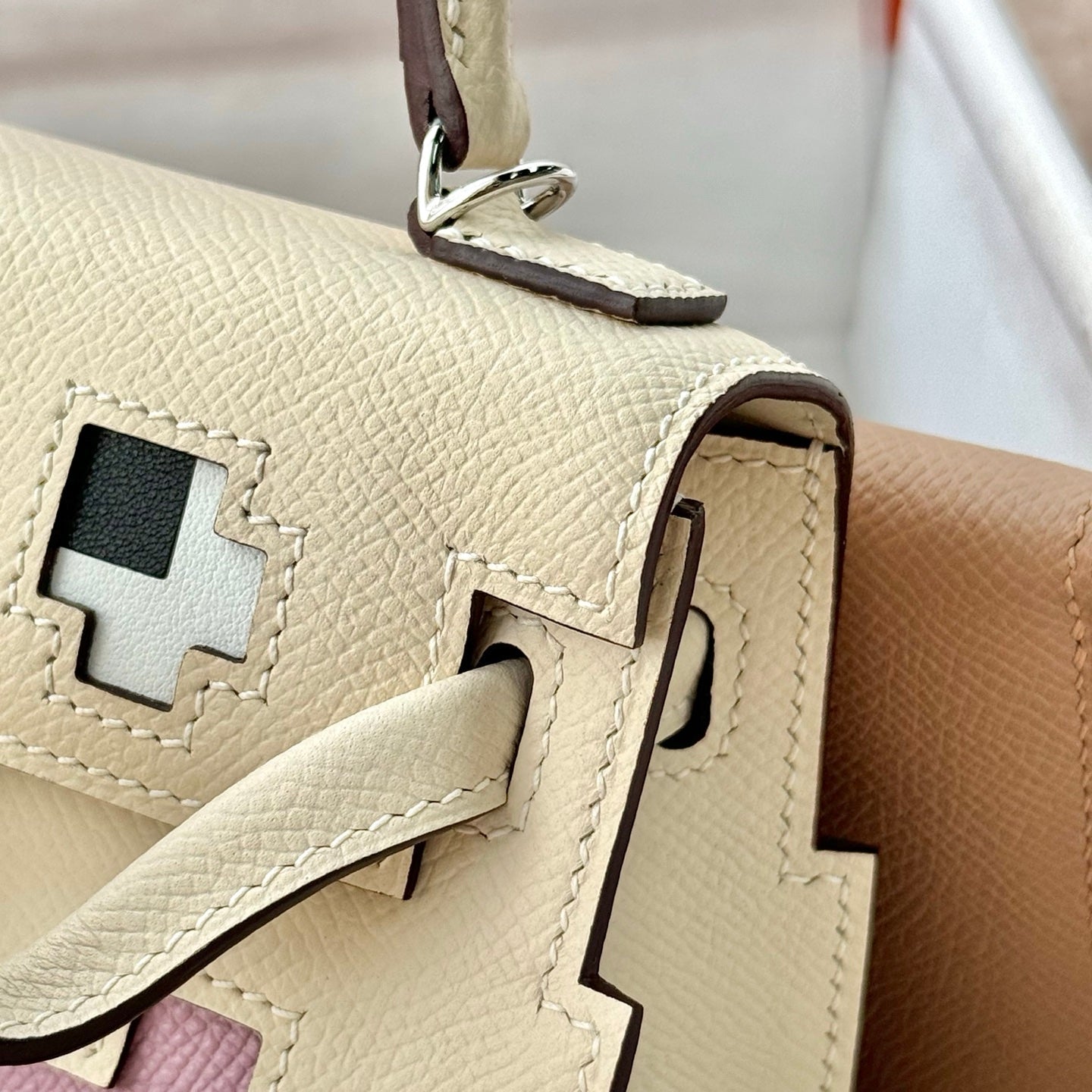 HM Kelly Doll Bag 18cm Light Beige EpsomLeather 284572