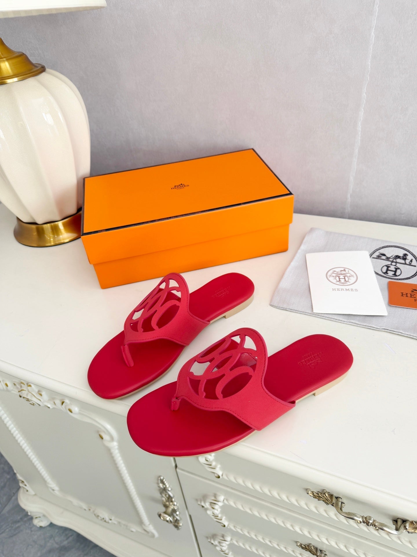 HM Mage Sandal Red Lambskin 605907