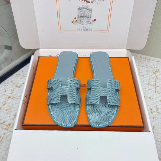 HM 26ss Oran Sandals Blue Cowhide 625042