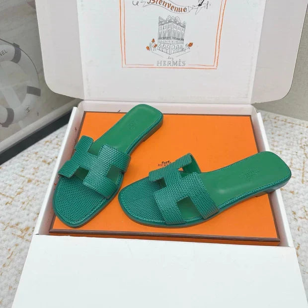 HM 26ss Oran Sandals Dark Green Cowhide 625049