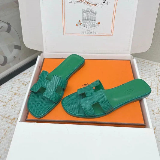 HM 26ss Oran Sandals Dark Green Cowhide 625049