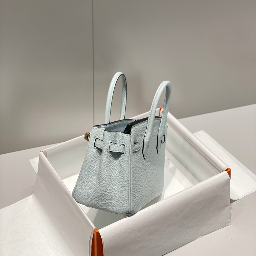 HM Birkin 20cm Blue Pale Togo Leather Gold Hardware