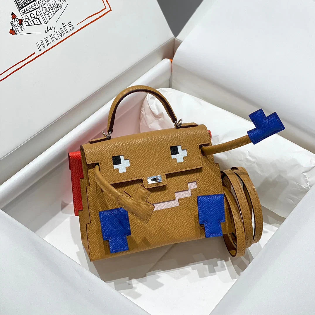 Hermes 2026 Kelly Doll Picto Bag Swift Leather 219883