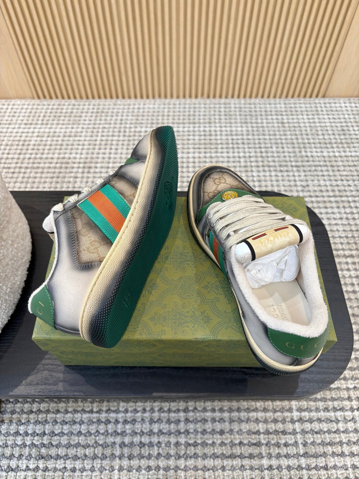 Gucci 26s Sneakers In Grey Gradient Canvas