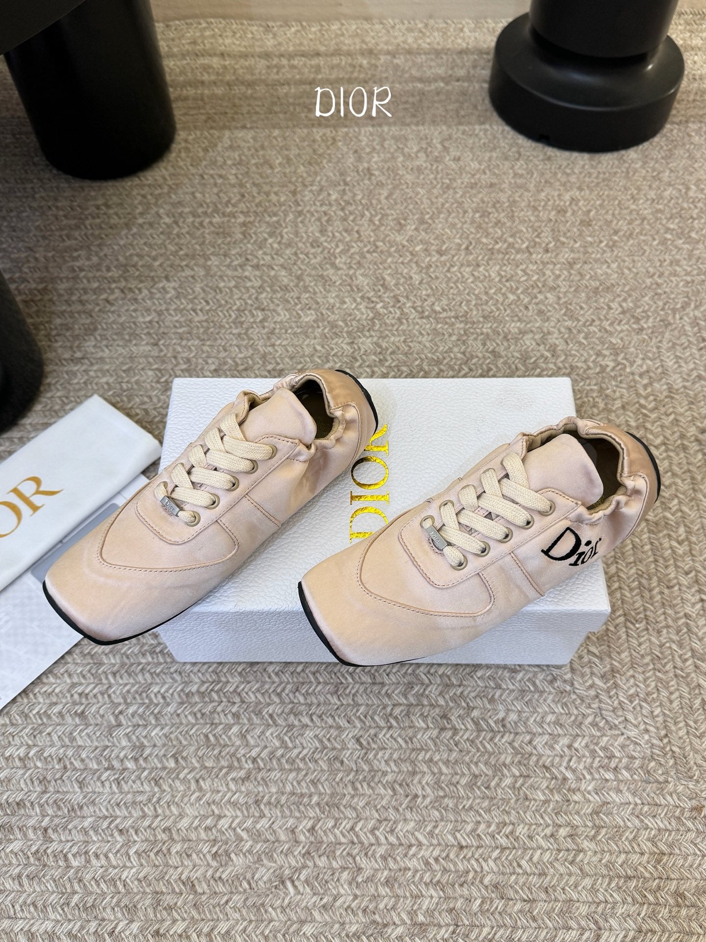CD 26A Square Toe Casual Sneakers Cowhide Fabric
