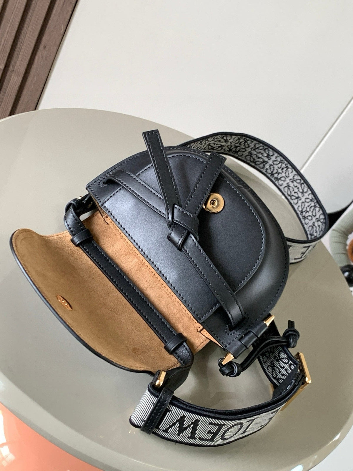 Loewe Mini Gate Dual Bag Black Calfskin