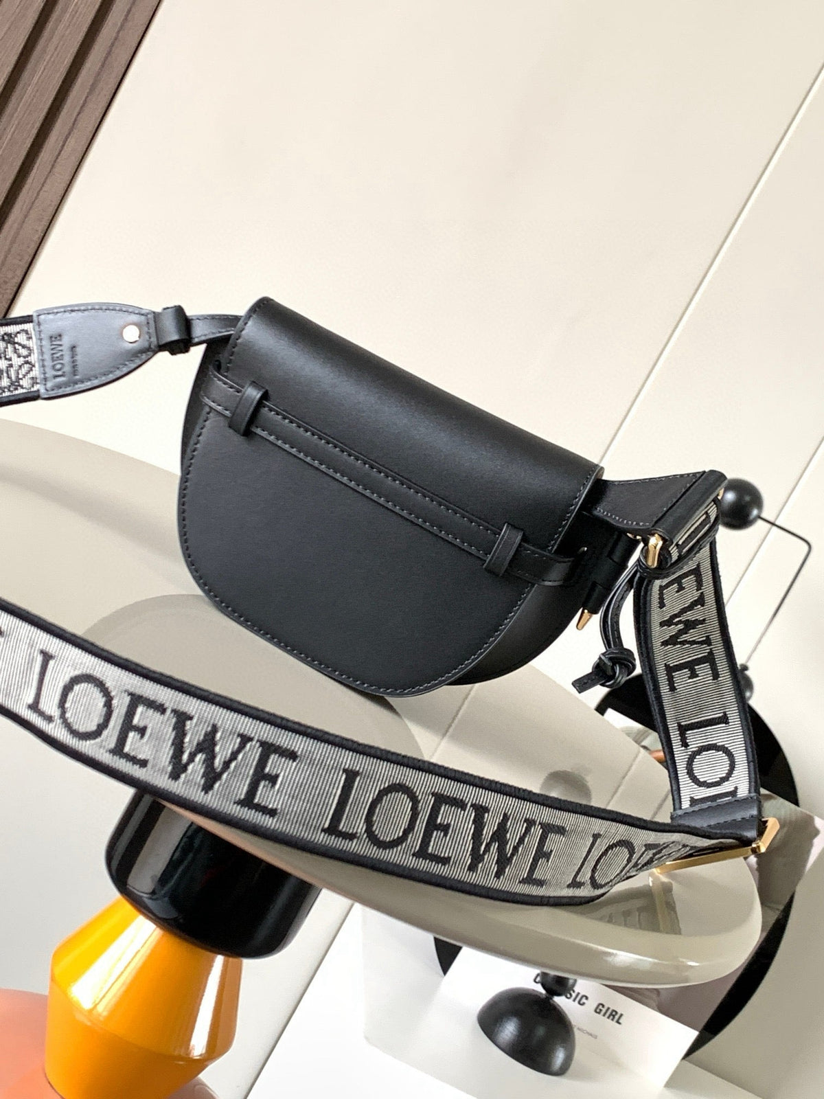 Loewe Mini Gate Dual Bag Black Calfskin